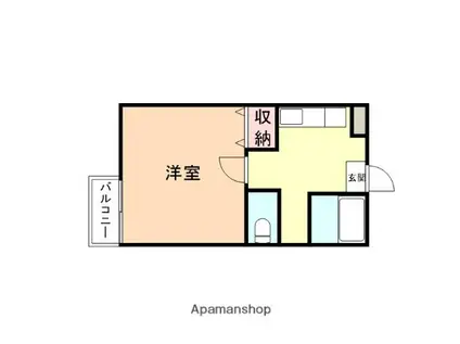 シナモン(1K/1階)の間取り写真
