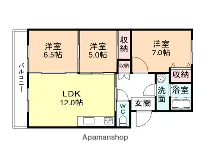 ルーチェ・ソラーレ(3LDK/3階)の間取り写真