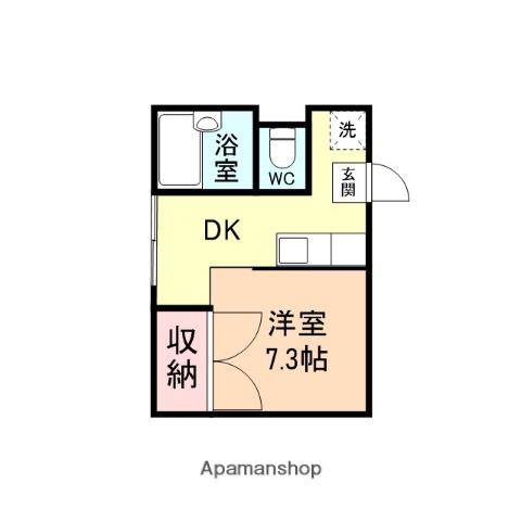 トリニティー(1DK/1階)の間取り写真