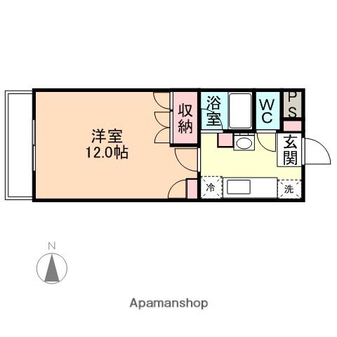 グランヴィア堀川(1K/3階)の間取り写真