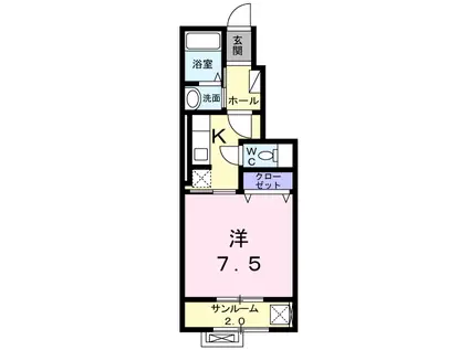 アクシズ小島(1K/1階)の間取り写真