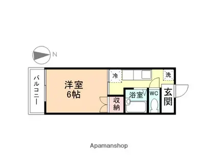 RENAXIA往還(1K/3階)の間取り写真