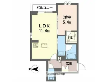 グランドパレス掛尾(1LDK/3階)の間取り写真