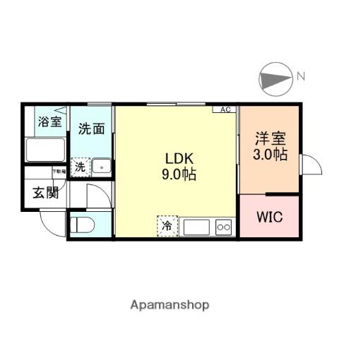 LUCE(1LDK/2階)の間取り写真