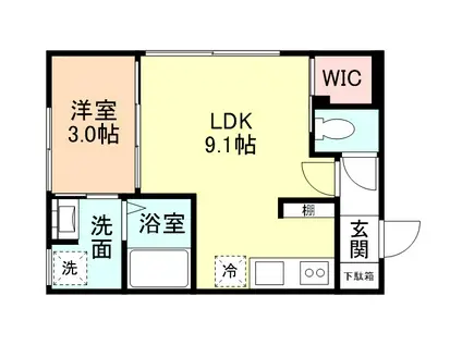 サン・ステージ今泉(1LDK/2階)の間取り写真