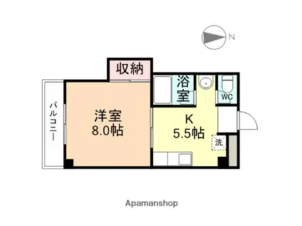 クレール36(1DK/3階)の間取り写真