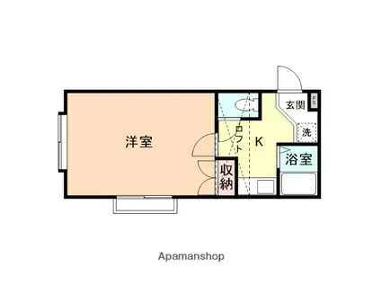 クレスト太閤山壱番館(1K/1階)の間取り写真