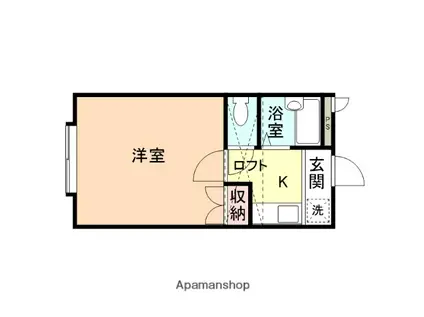 クレスト太閤山壱番館(1K/2階)の間取り写真