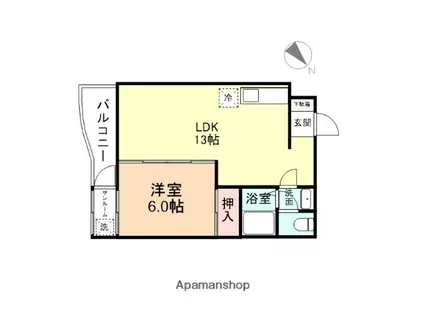 アネシス24(1LDK/1階)の間取り写真