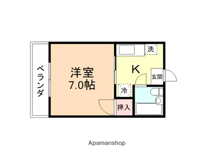 クリーンハイツBE-1(1K/3階)の間取り写真