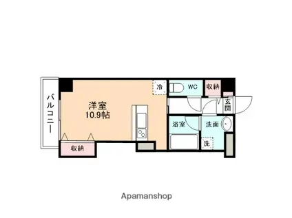 サンライズ五福公園(ワンルーム/3階)の間取り写真