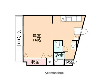 エムマンション(ワンルーム/3階)の間取り写真