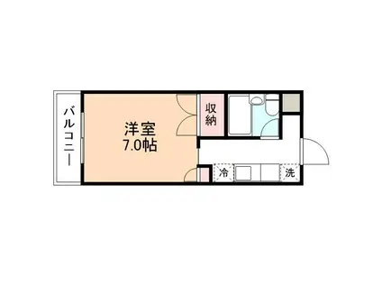 グレースDO(1K/1階)の間取り写真