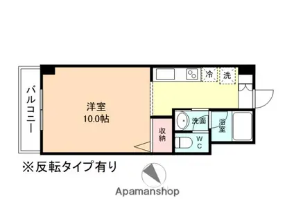 グランドハイツ日本海(1K/4階)の間取り写真