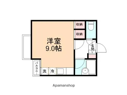 マイタウン五福(ワンルーム/1階)の間取り写真