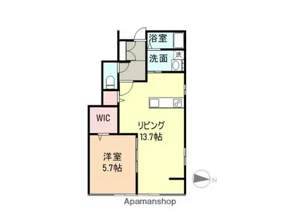 モーントブルーメ本郷(1LDK/1階)の間取り写真