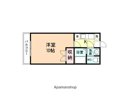 ラピスラズリⅤ(1K/3階)の間取り写真