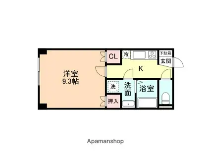 ブライト藤木(1K/2階)の間取り写真