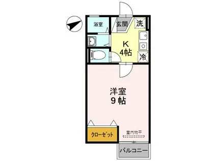 トマトクラブ(1K/1階)の間取り写真
