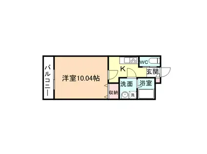グレース五福(1K/3階)の間取り写真