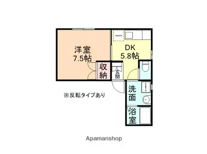 メゾン・フォーレスト(1DK/1階)の間取り写真