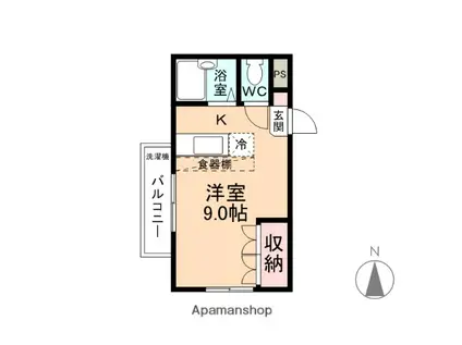 レアリゼ花見橋(ワンルーム/4階)の間取り写真