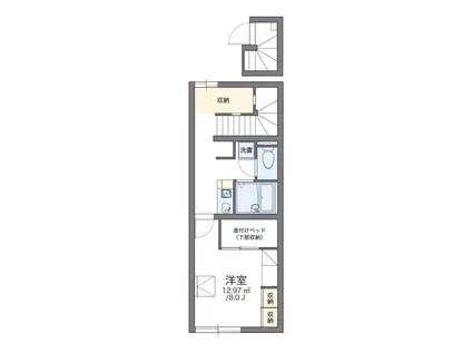 レオパレスサンデン6(1K/2階)の間取り写真