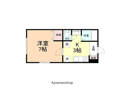 アネックスK・4(1K/1階)の間取り写真