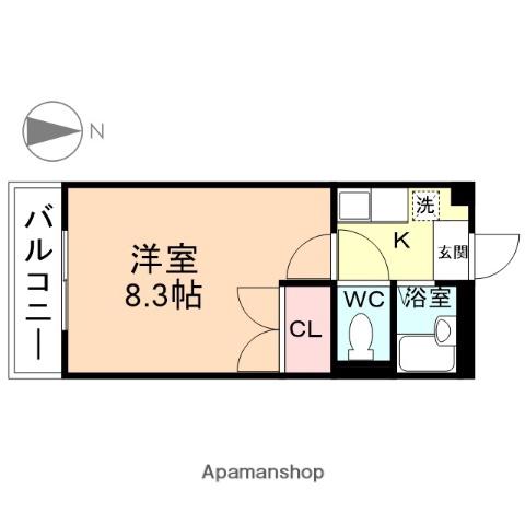 レオパレス となみ(1K/2階)の間取り写真