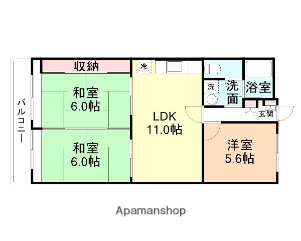パークキャッスル高岡(3LDK/9階)の間取り写真
