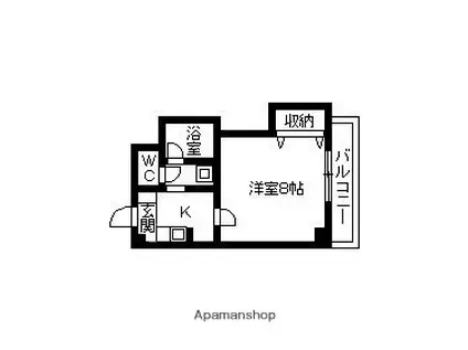 フローレス有松(1K/1階)の間取り写真