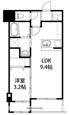 ドリーム25(1LDK/2階)の間取り写真