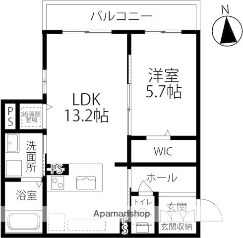 北陸鉄道石川線 押野駅 バス乗車時間:17分 下林バス停で下車 徒歩3分 3階建 築6年(1LDK/2階)の間取り写真