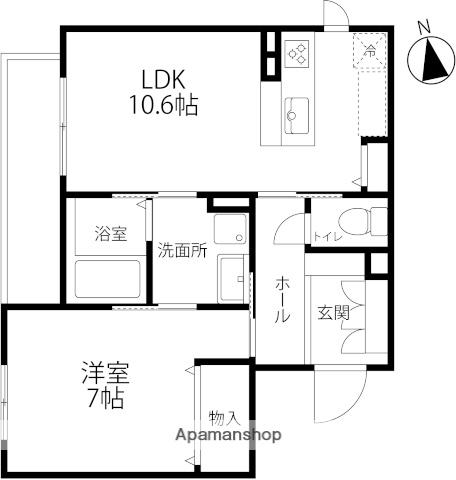 LA MERE 尋(1LDK/2階)の間取り写真