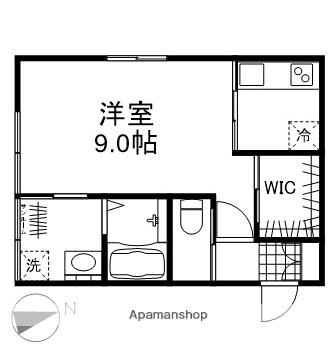 ANESIS イースト(1K/2階)の間取り写真