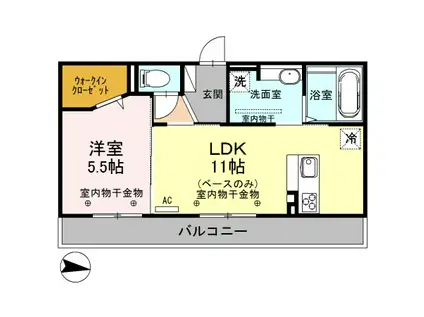 トレーノ24(1LDK/2階)の間取り写真