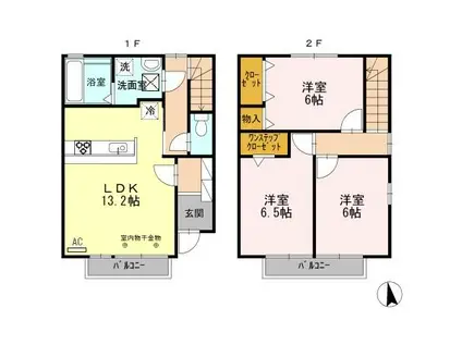 サングロウブ(3LDK)の間取り写真
