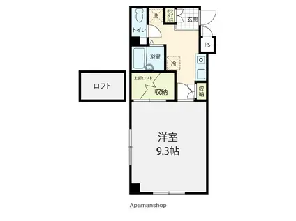 ベアズヴィル(1K/1階)の間取り写真