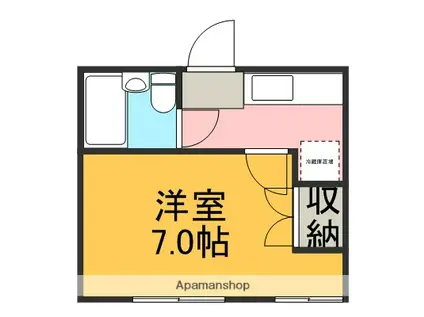 三恵ビル(1K/4階)の間取り写真