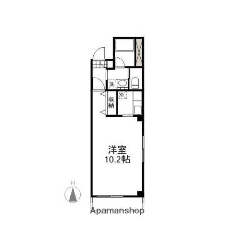 英町グランデ(1K/4階)の間取り写真
