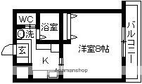ノースヴィレッジⅡ(1K/4階)の間取り写真