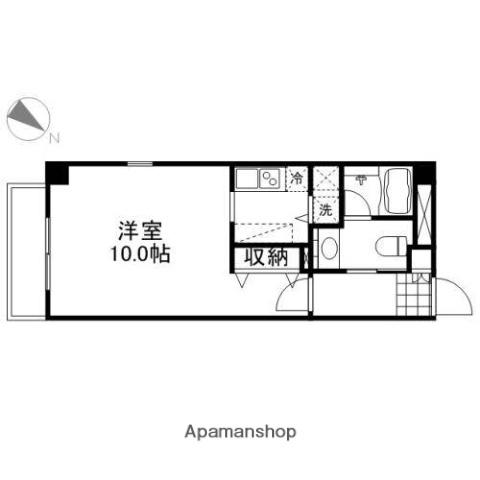 ファーストレーベン六枚町(1K/2階)の間取り写真