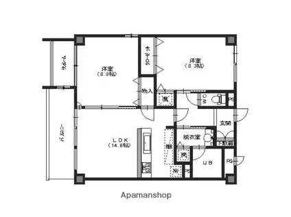 ファーストレーベン昭和町ANNEX(2LDK/3階)の間取り写真