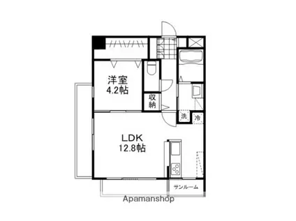 ラ・ペジブル武蔵(1LDK/6階)の間取り写真