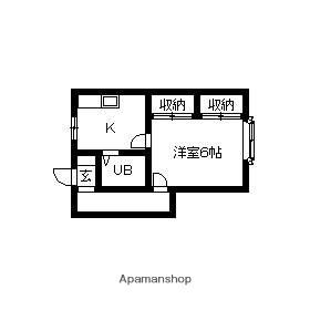 アルカディア31弐番館(1K/2階)の間取り写真