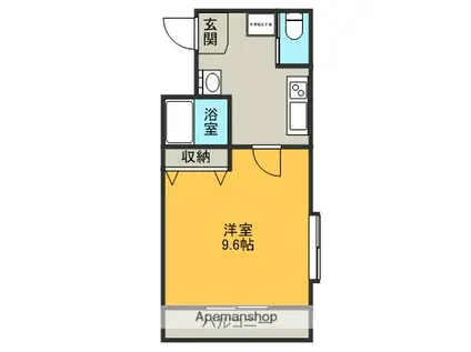 ノースヴィレッジ暁(1K/1階)の間取り写真