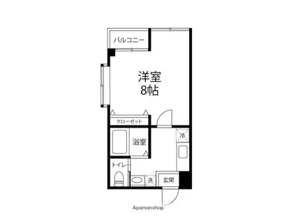 ノースヴィレッジⅢ(1K/2階)の間取り写真