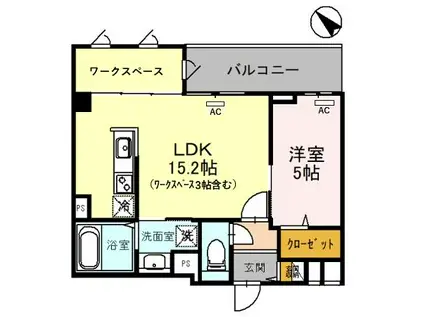 グランアネシス金澤Ⅱ(1LDK/7階)の間取り写真