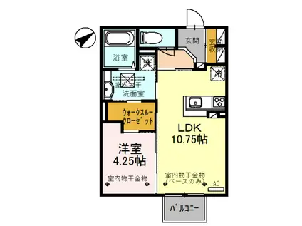 ルアナ・マーリエマーリエ(1LDK/1階)の間取り写真