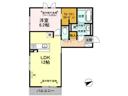 ラティーヌ(1LDK/3階)の間取り写真